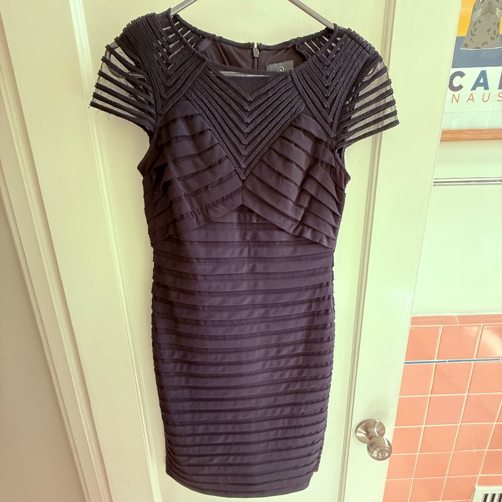 Black Adrianna Papell Body Con Dress